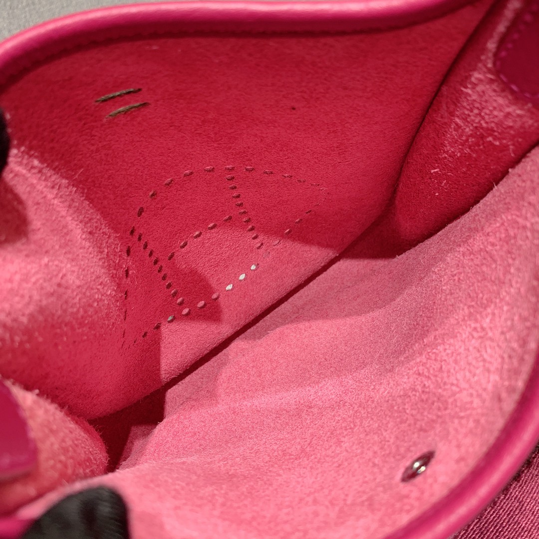 에르메스 미니 에블린16 로즈퍼플 은장 끌레망스 가죽